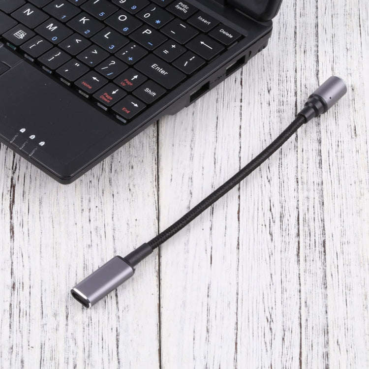 USB-C / Type-C Female to 8 Pin Magnetic DC Round Head Free Plug Charging Adapter Cable, Type-C to...