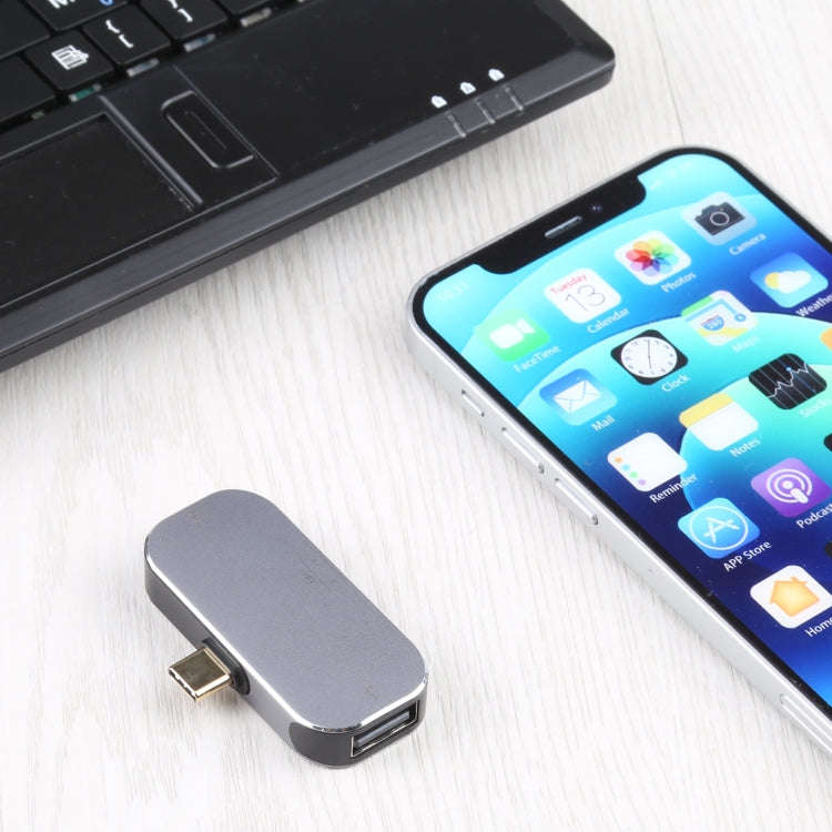 3 in 1 USB-C / Type-C Male to USB-C / Type-C Charging + USB + DP Female Adapter, USB-C / Type-C +...