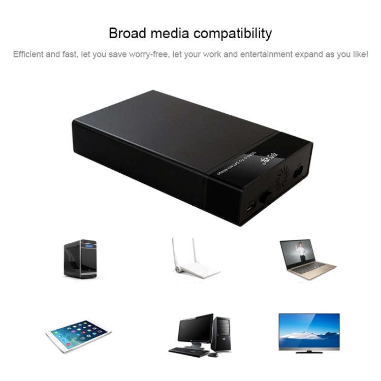 Universal SATA 2.5 / 3.5 inch USB3.0 Interface External Solid State Drive Enclosure for Laptops /...