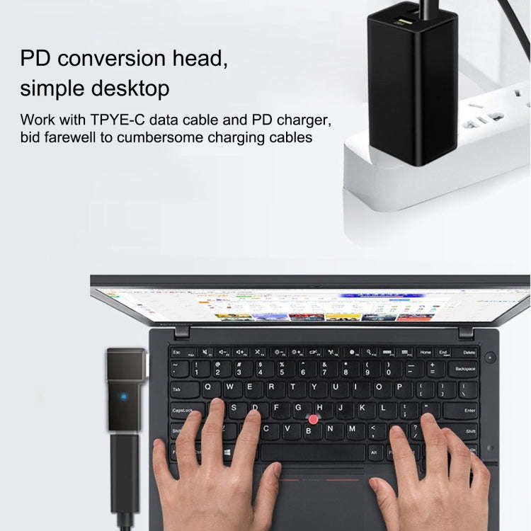 100W USB-C / Type-C Female to Big Square Computer Charging Adapter for Lenovo, Type-C Female to B...