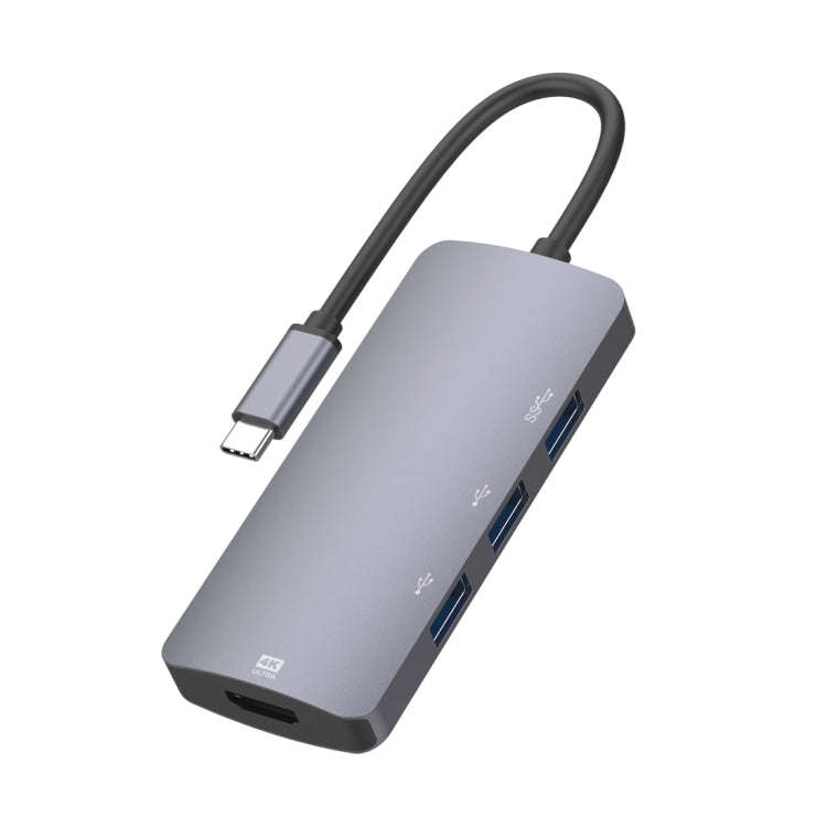 UC912 4 in 1 4K 30Hz USB 3.0 + 2 x USB 2.0 to USB-C / Type-C Multifunctional HUB Adapter, UC912 U...