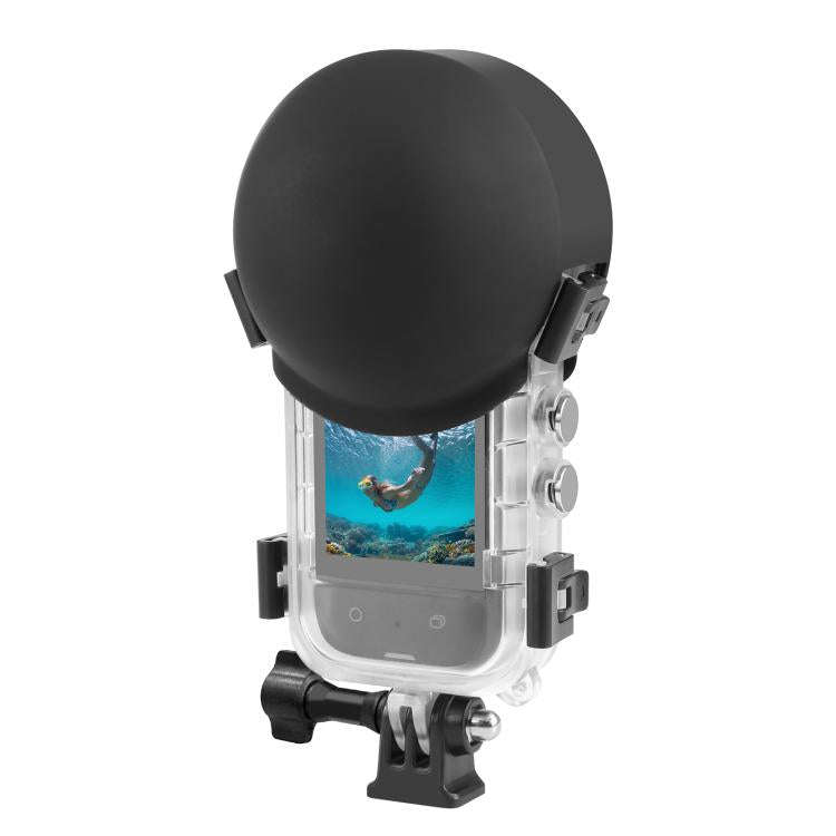 For Insta360 X5 PULUZ 60m Waterproof Sealed Diving Case with Silicone Lens Cover, Diving Case wit...