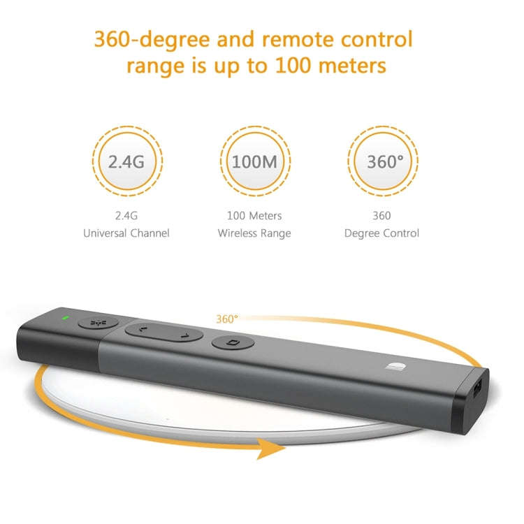 DOOSL DSIT036 Red Laser Pointer 2.4GHz Wireless Presenter PowerPoint Clicker, Red Laser