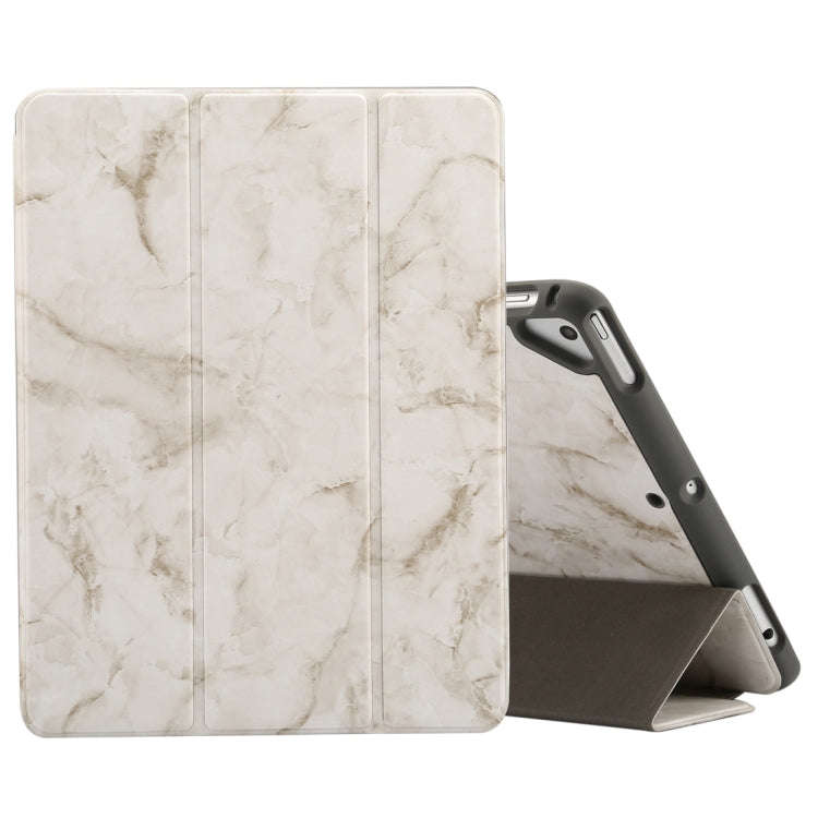 Marble Texture Pattern Horizontal Flip Case for iPad 9.7 (2018) , with Three-folding Holder & Pen...