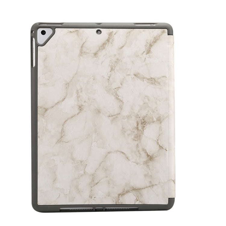 Marble Texture Pattern Horizontal Flip Case for iPad 9.7 (2018) , with Three-folding Holder & Pen...