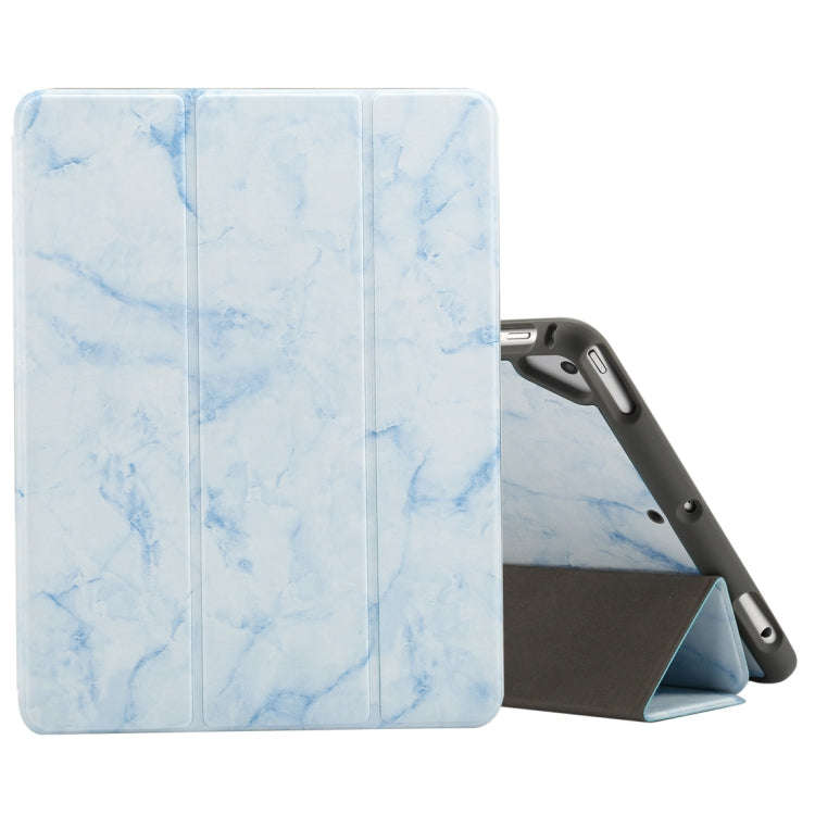 Marble Texture Pattern Horizontal Flip Case for iPad 9.7 (2018) , with Three-folding Holder & Pen...