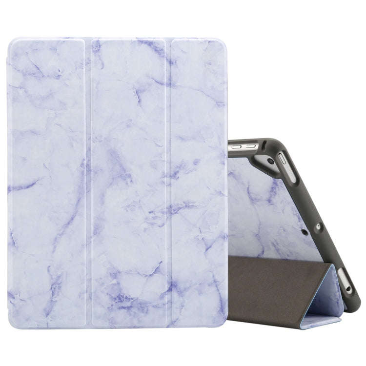 Marble Texture Pattern Horizontal Flip Case for iPad 9.7 (2018) , with Three-folding Holder & Pen...