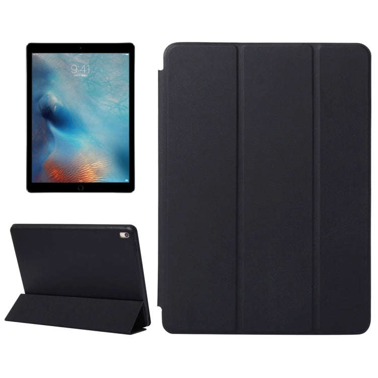 Horizontal Flip Solid Color Leather Case with Three-folding Holder & Wake-up / Sleep Function for...