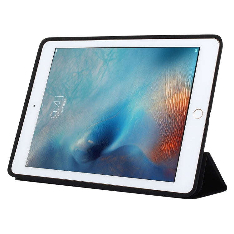 Horizontal Flip Solid Color Leather Case with Three-folding Holder & Wake-up / Sleep Function for...