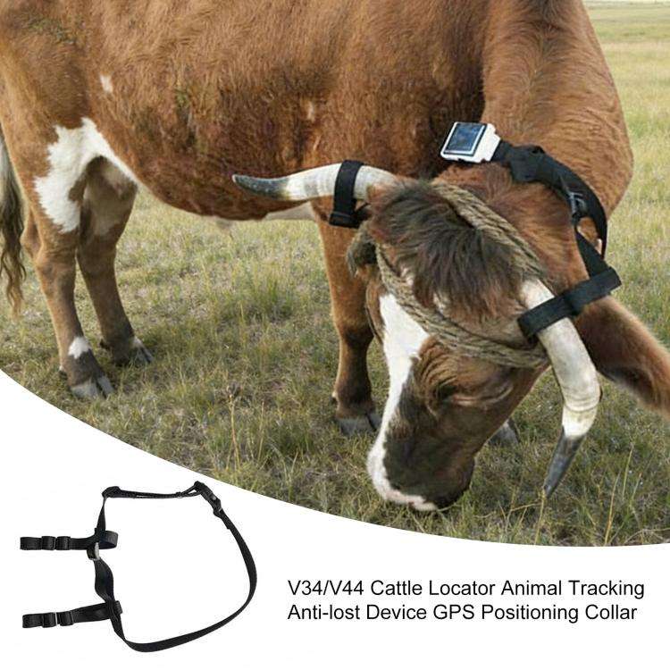 V34/V44 Cattle Locator Set Animal Tracking Anti-lost Device GPS Positioning Collar, For Cattle