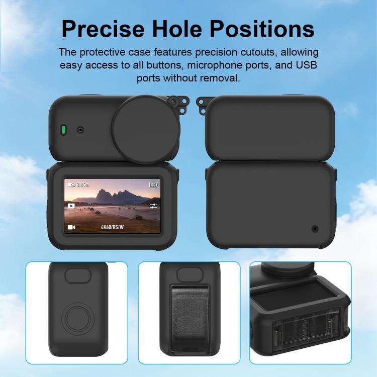 For DJI Osmo Nano Transmission Module & Lens & Body 3 in 1 Silicone Protective Cover, For DJI Osm...