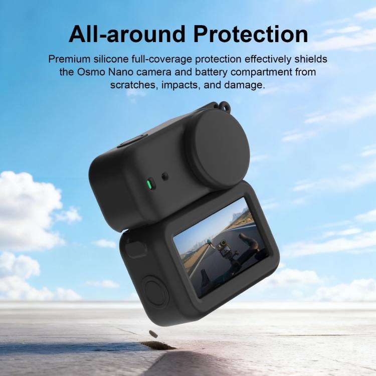For DJI Osmo Nano Transmission Module & Lens & Body 3 in 1 Silicone Protective Cover, For DJI Osm...