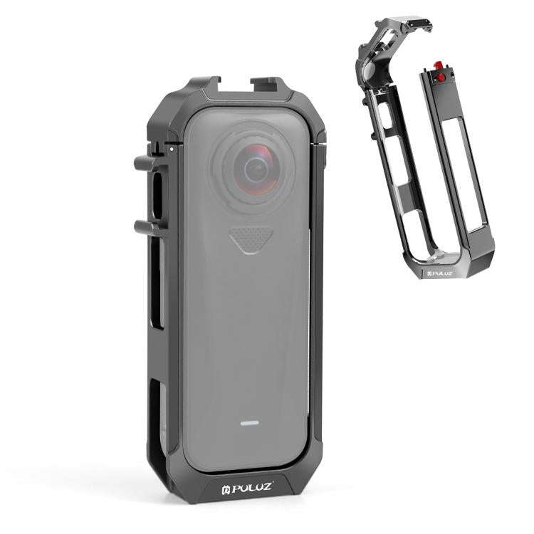 For Insta360 X4 Air PULUZ Metal Protective Cage Rig Housing Frame with Expand Cold Shoe Base, For...