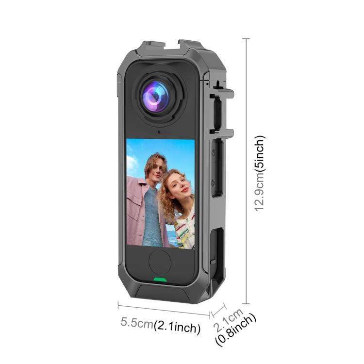 For Insta360 X4 Air PULUZ Metal Protective Cage Rig Housing Frame with Expand Cold Shoe Base, For...