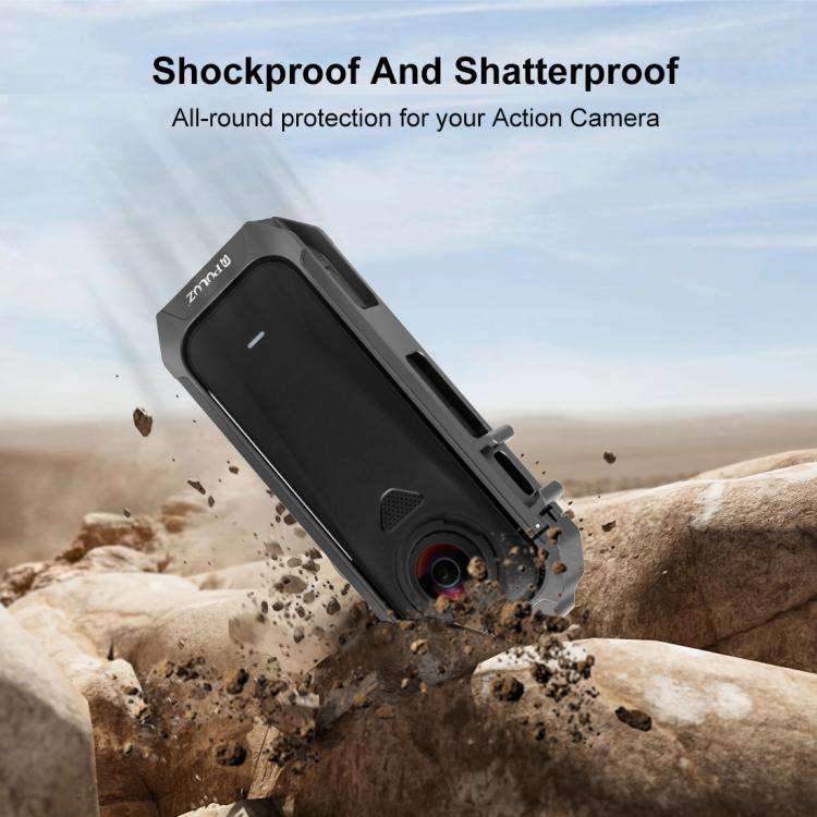 For Insta360 X4 Air PULUZ Metal Protective Cage Rig Housing Frame with Expand Cold Shoe Base, For...
