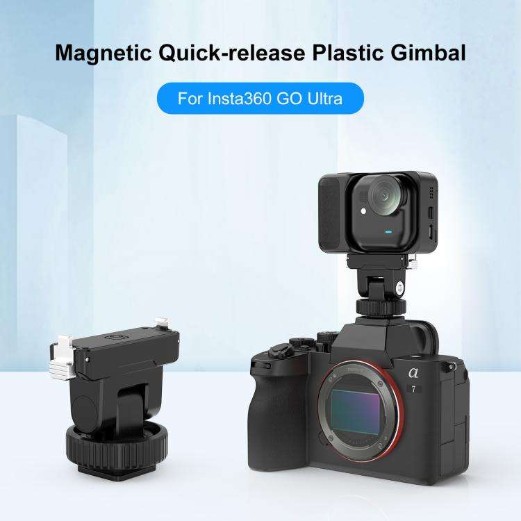 For Insta360 GO  UItra PULUZ Plastic Gimbal Magnetic Quick Release Base Mount, Gimbal Quick Relea...