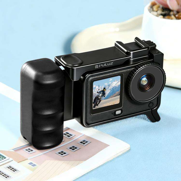 For DJI Osmo Action 6 PULUZ Street Photography Handle Ergonomic Hand Grip Cage Frame with Cold Sh...