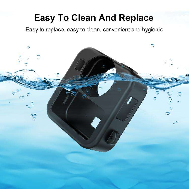 For GoPro MAX2 PULUZ Body Silicone Protective Case with Dual Lens Caps Cover & Strap, Body Case w...