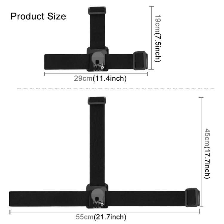 PULUZ Elastic Mount Belt Adjustable Head Strap for GoPro, Insta360 ONE R, DJI Osmo Action and Oth...