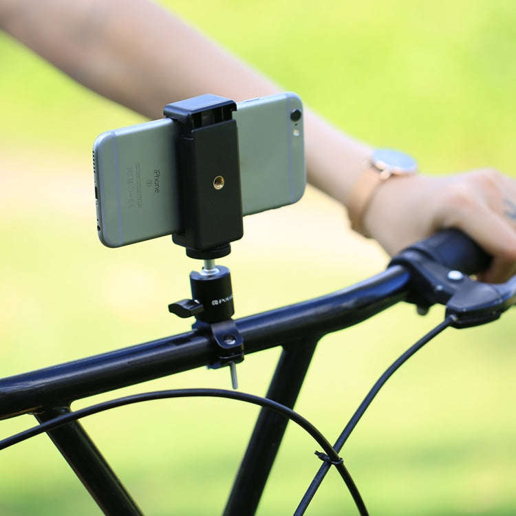 PULUZ Selfie Sticks Tripod Mount Phone Clamp with 1/4 inch Screw Hole for iPhone, Samsung, HTC, S...