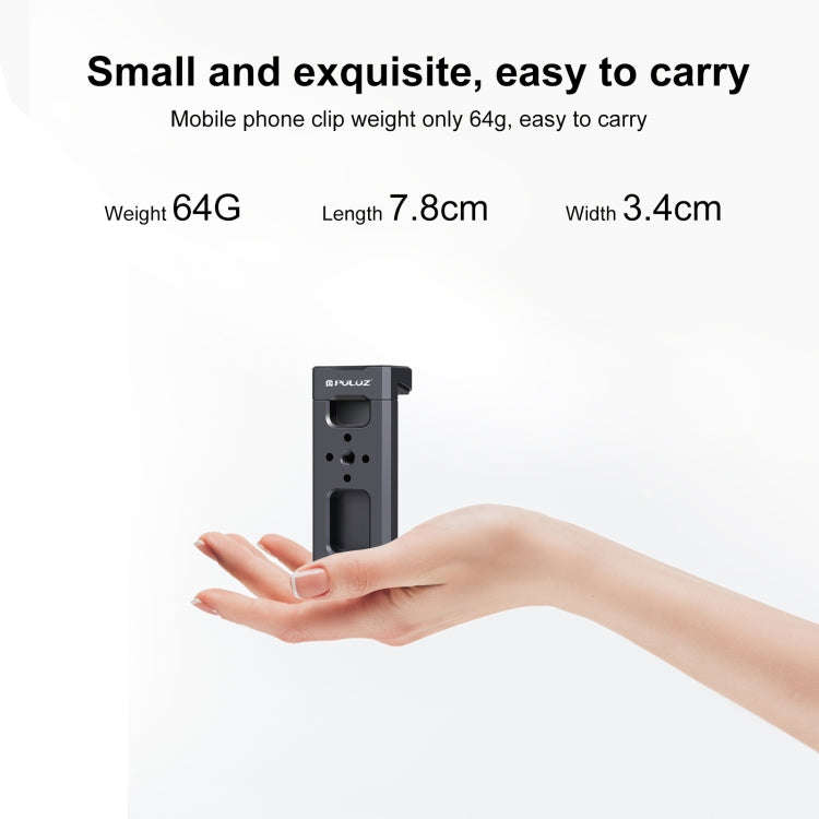 PULUZ Cold Shoes Aluminum Alloy Phone Clamp Holder Bracket