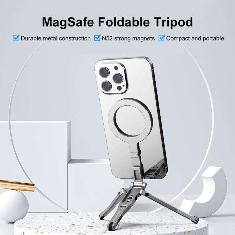 Foldable MagSafe Magnet Tripod Desk Phone Mount Handle Bracket, Desk Phone Mount