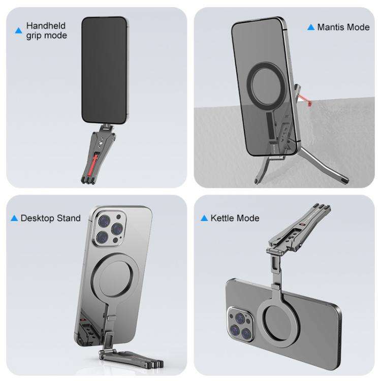 Foldable MagSafe Magnet Tripod Desk Phone Mount Handle Bracket, Desk Phone Mount