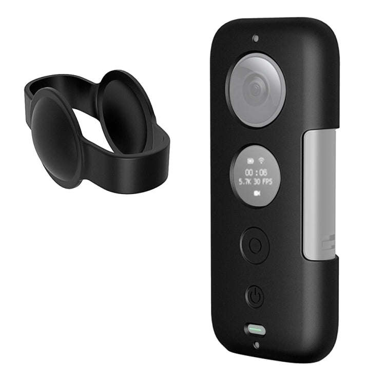 PULUZ Silicone Protective Case with Lens Cover for Insta360 ONE X, For Insta360 ONE X(Black), For...