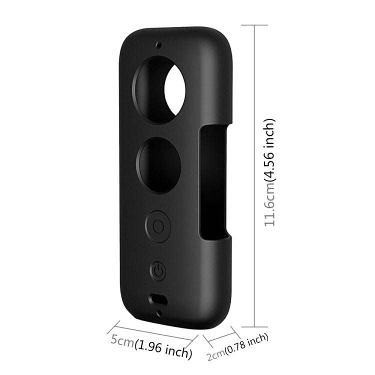 PULUZ Silicone Protective Case with Lens Cover for Insta360 ONE X, For Insta360 ONE X(Black), For...