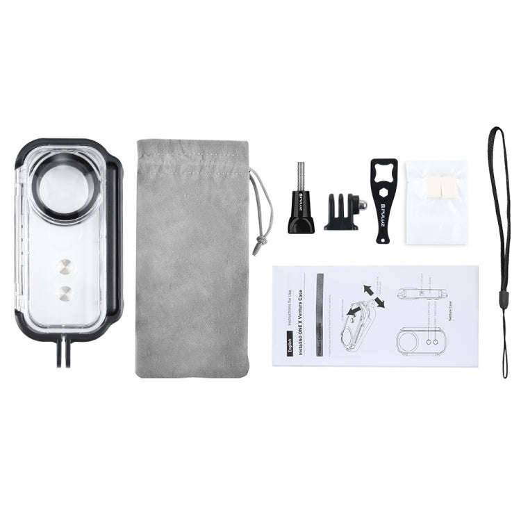 PULUZ 30m Underwater Waterproof Housing Protective Case for Insta360 ONE X, with Buckle Basic Mou...