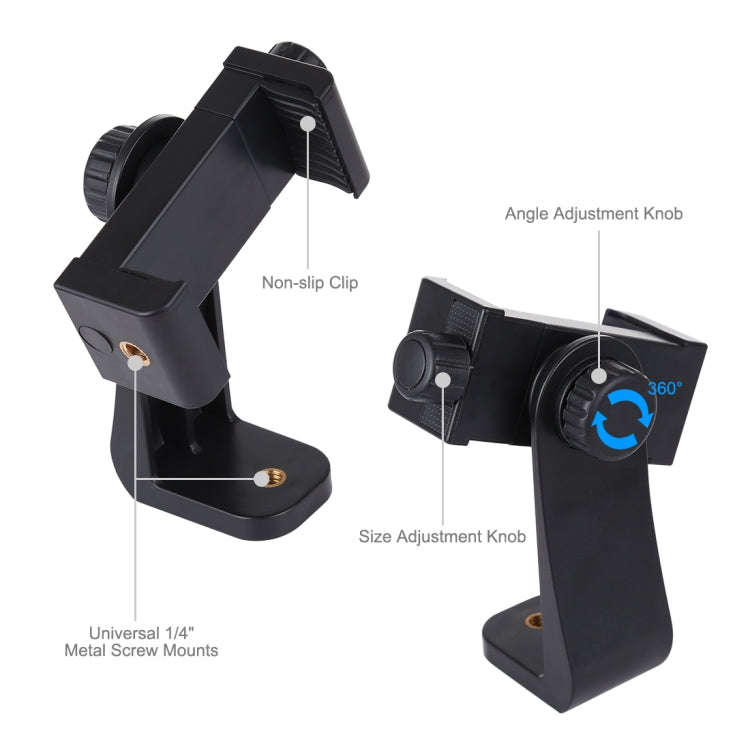 PULUZ 360 Degree Rotating Universal Horizontal Vertical Shooting Phone Clamp Holder Bracket for i...