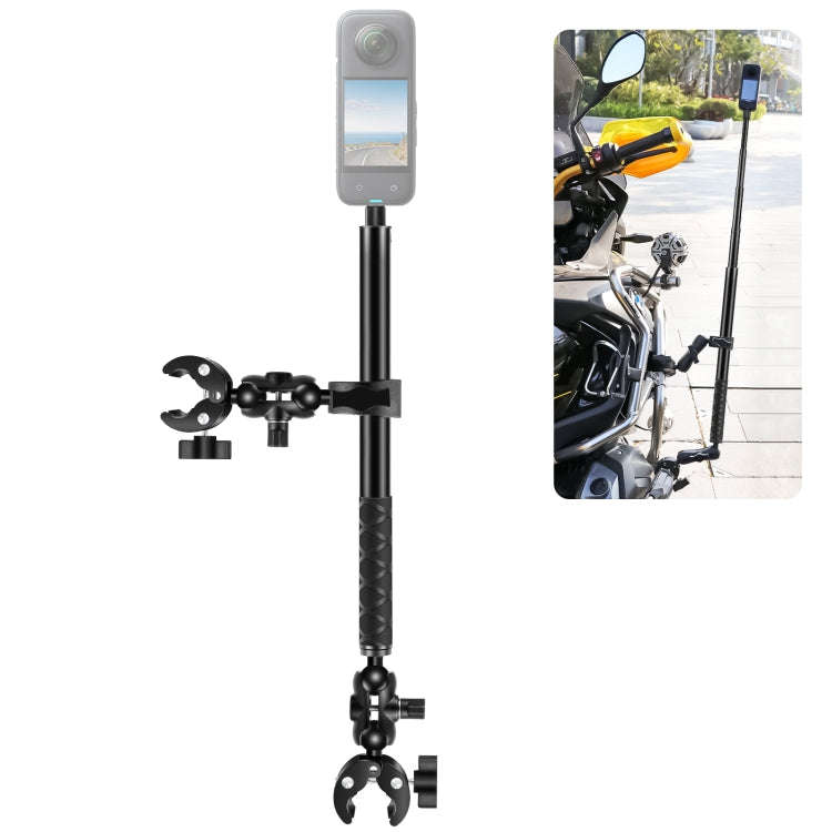 PULUZ Motorcycle Dual-heads Crab & Single Heads Clamps Handlebar Fixed Mount 150cm Selfie Stick, ...
