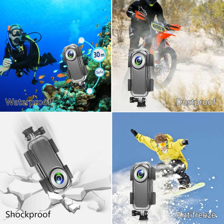 PULUZ 30m Underwater Waterproof Housing Case for Insta360 ONE X2, Underwater Case For Insta360 ON...