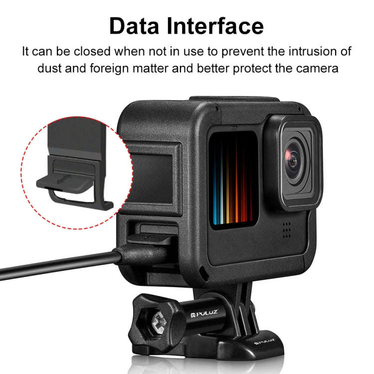 PULUZ Frame Expansion PA Cage with Side Interface Cover for GoPro HERO12 Black /11 Black /10 Blac...