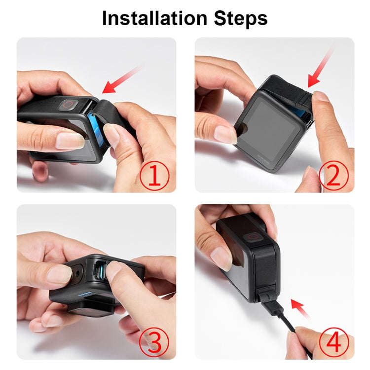 PULUZ Frame Expansion PA Cage with Side Interface Cover for GoPro HERO12 Black /11 Black /10 Blac...