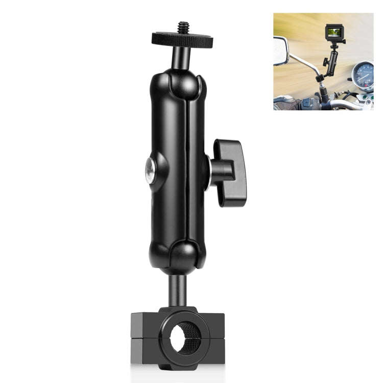 PULUZ Motorcycle Holder Rearview Mirror Fixed Mount for DJI, Insta360, GoPro and Other Action Cam...