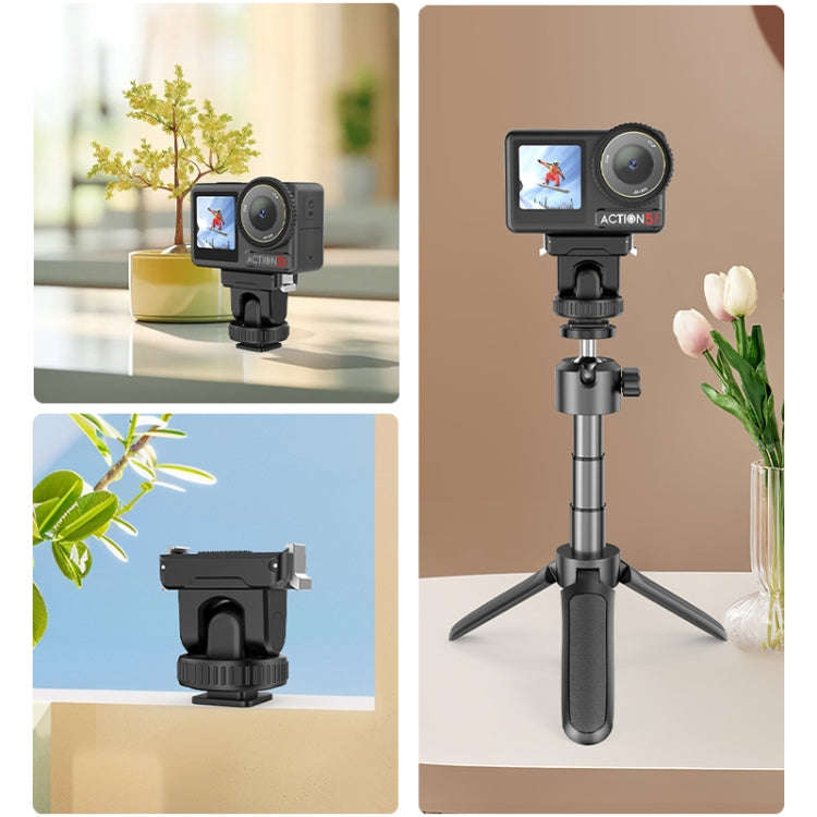 For DJI Osmo Action 5 Pro / 4 / 3 PULUZ Cold Shoe Gimbal Quick Release Base Adapter, For DJI Osmo...