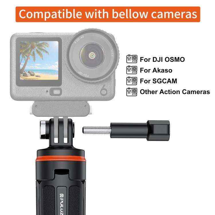 PULUZ Action Camera Extension Tripod Selfie Stick Stand for GoPro, Action Camera Tripod