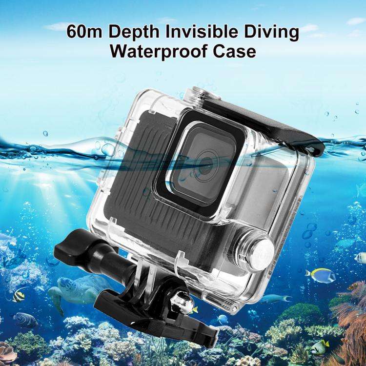 For GoPro HERO 4K 2024 PULUZ 60m / 196ft Waterproof Housing Protective Case with Buckle Basic Mou...