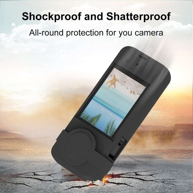 For Insta360 X3 PULUZ Silicone Protective Case with Lens Cover, Silicone Case(Black)
