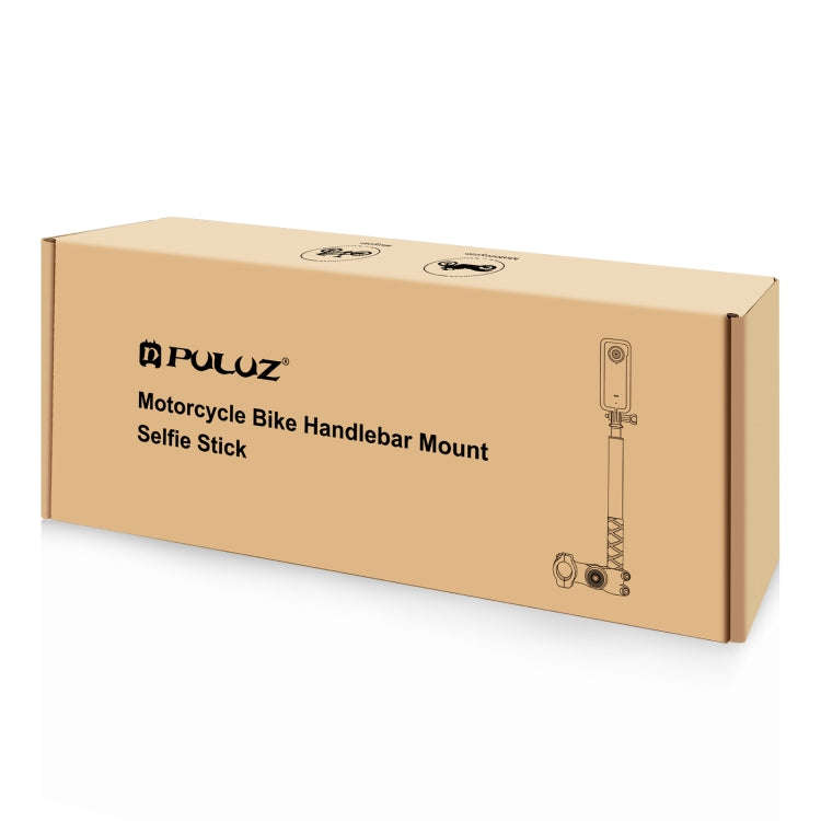 PULUZ Motorcycle Bicycle Handlebar Fixture Mount Camera Bracket Adapter with Monopod Stand, Motor...