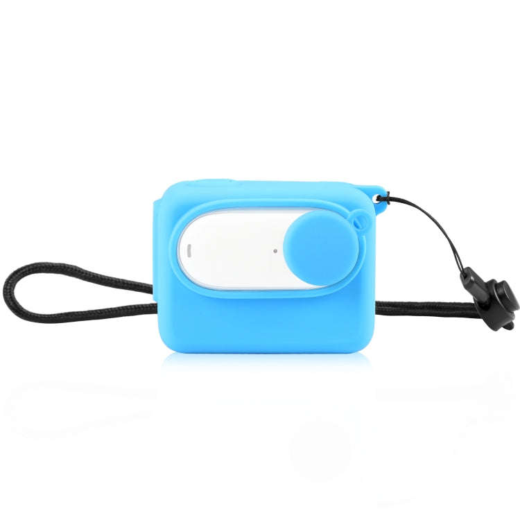 For Insta360 GO 3 PULUZ Camera Charging Case Silicone Case with Lens Cap & Strap, Silicone Case w...