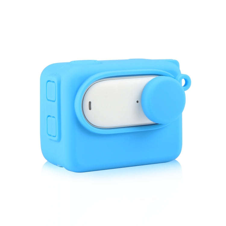 For Insta360 GO 3 PULUZ Camera Charging Case Silicone Case with Lens Cap & Strap, Silicone Case w...