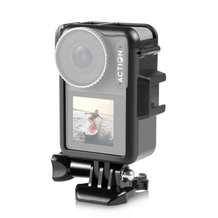 For DJI Osmo Action 4 / 3 PULUZ Vertical Plastic Protective Frame Cage with Cold Shoes, For DJI O...