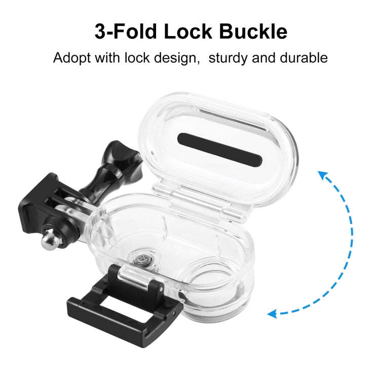 For Insta360 GO 3 PULUZ 40m Underwater Waterproof Housing Case with Base Adapter & Screw, 40m Wat...