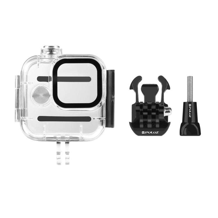For GoPro Hero11 Mini Black PULUZ 40m Waterproof Housing Protective Case with Buckle Basic Mount ...