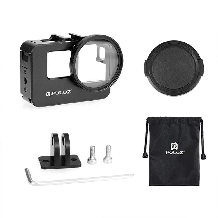 For Insta360 Ace Pro / Ace PULUZ Metal Rabbit Cage Adapter Frame with 52mm UV Filter & Adapter Ri...