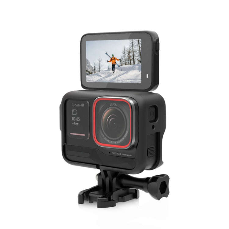 For Insta360 Ace Pro PULUZ Plastic Cage Expansion Adapter Frame with Cold Shoe Base, For Insta360...