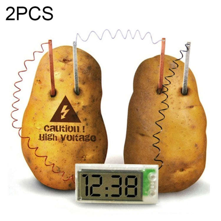 DIY Novel Green Science Potato Digital Clock Educational Kit with 2 inch LCD Screen (Potato NOT I...