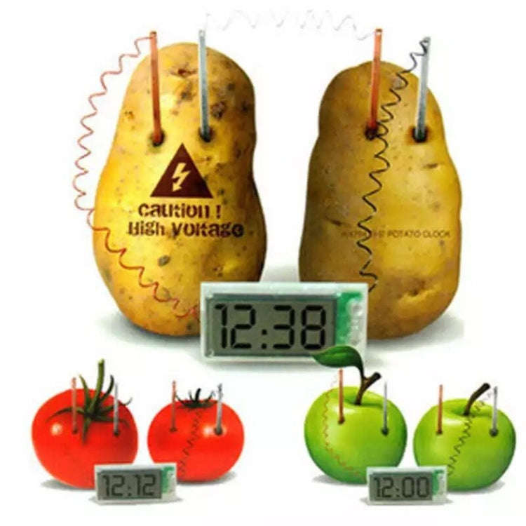DIY Novel Green Science Potato Digital Clock Educational Kit with 2 inch LCD Screen (Potato NOT I...